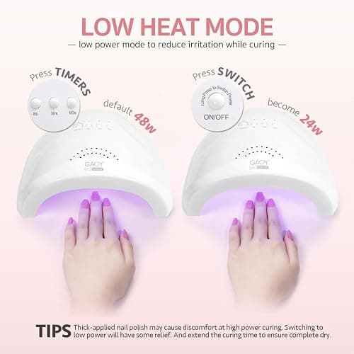 GAOY Fast Curing Lamp Professional Salon-Graded UV LED Curing Light with Powerful 30 LED Beads and Automatic Infrared Sensor 3 Timers for Gel Nail Polish Acrylic Gel Nail Dryer thumbnail 5
