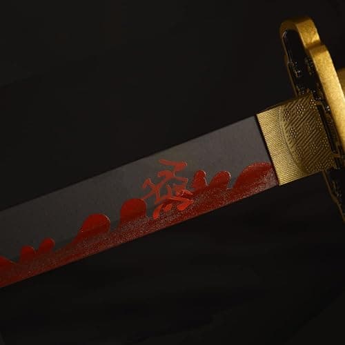 Sword fort Metal Demon Sword 104cm/41inchs,Stainless Steel, Hashira Pillar and Protagonist Katana for Anime Cosplay, Anime Original Textures, Multiple Styles to Choose from thumbnail 6