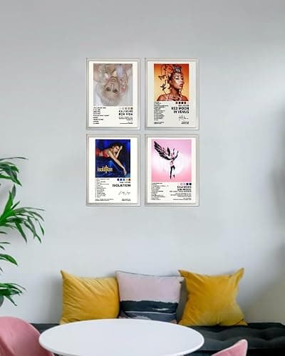Set of 4 Kali Singer Uchis Poster Music Album Cover Canvas Art Wall Picture Print Modern Family Decor thumbnail 3