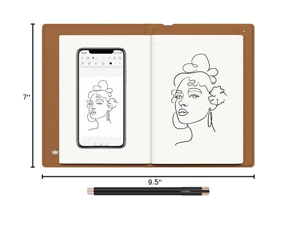 HUION Note 2-in-1 Digital Notebook Drawing Tablet With Battery-free Pen, Bluetooth Wireless Paper Tablet Electronic Writing Pad for Note-taking, Digital Art & Meeting, Refillable A5 Notepad, 9.5x7inch thumbnail 10