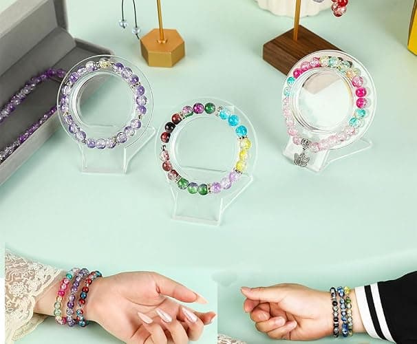 XJRLUK Glass Beads Bracelet Making Kit,1350PCS 48 Colors 8mm Crackle Glass Beads for Jewelry Making, Crystal Glass Round Beads Friendship Bracelet kit for DIY Crafts Gifts thumbnail 8