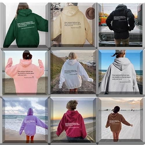 NUFR Dear Person Behind Me Sweatshirt Hoodie Loose Graphic Sweatshirts for Women thumbnail 6