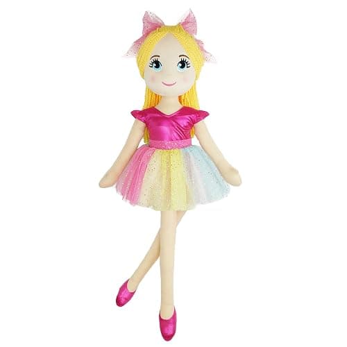 June Garden 30" XL Ballerina Princess Polina - Stuffed Plush Life Size Soft Doll - Pink Outfit - Gift for Toddlers and Little Girls thumbnail 4