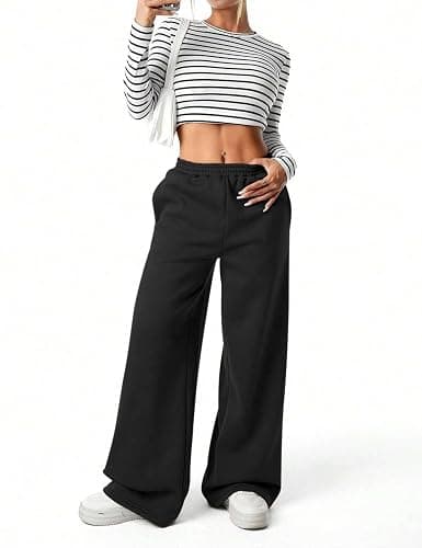 Fleece Wide Leg Sweatpants thumbnail 5