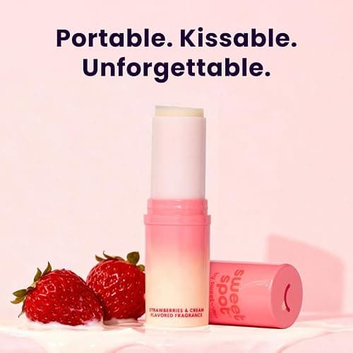 SweetSpot Flavored Solid Perfume Stick, Portable Travel Perfumes for Women, Long Lasting Fragrances, Non Sticky Formula, Natural Ingredients, Fragrance Stick (Strawberries & Cream) thumbnail 7