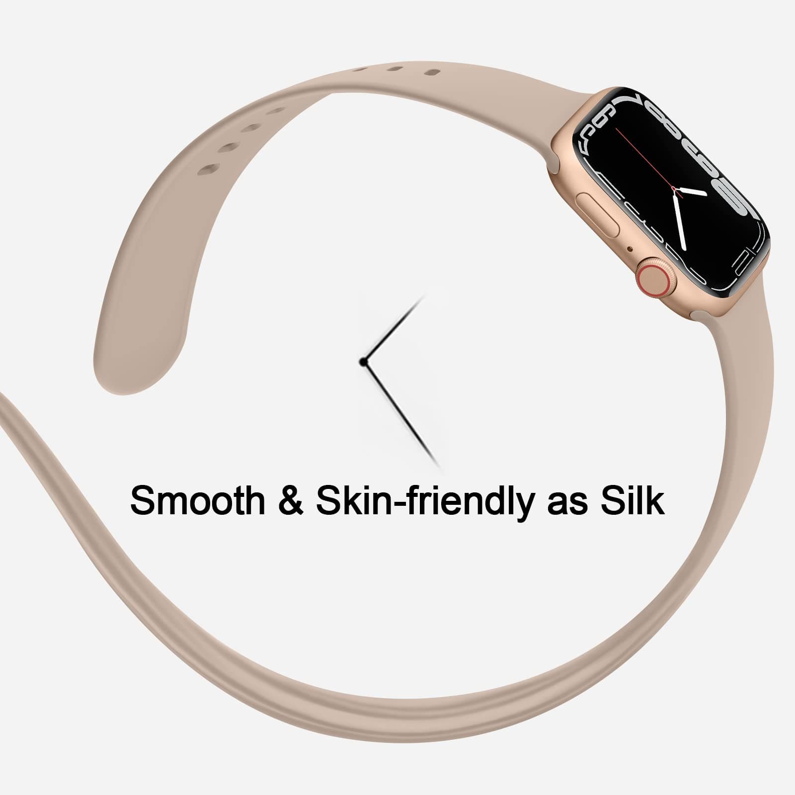 [4 Pack]Silicone Bands for Apple Watch Bands Women Men 49mm 45mm 44mm 42mm 41mm 40mm 38mm, Soft Adjustable Comfortable Replacement Sport Strap for iWatch UltraWatch Series 10/9/8/7/SE/6/5/4/3/2 thumbnail 4