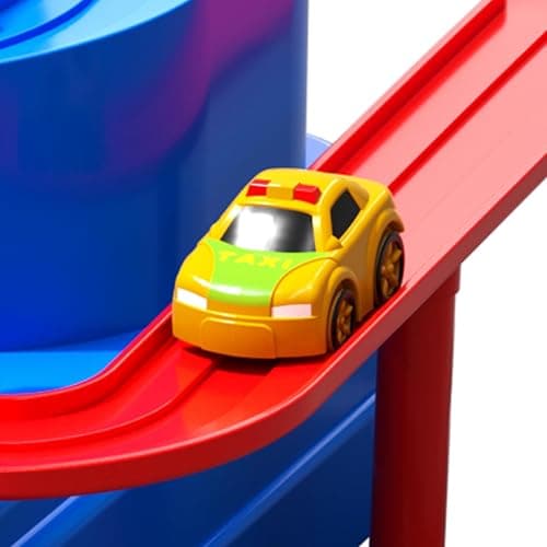 TEMI Kids Race Track Toys with 3 Mini Cars - Puzzle Rail Car Adventure Playset for 3-7 Year Old Boys and Girls thumbnail 8