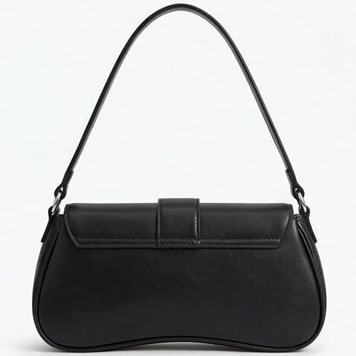 Black Y2K Small Shoulder Bag for Women 2026 Vintage Underarm Purse with Buckle Cute and Stylish for Everyday Daily Use thumbnail 7