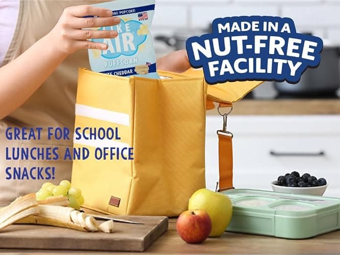 Like Air Puffcorn 5 Flavor Variety Pack (Pack of 20) - Snack Box, 50 Calories Per Cup, Gluten Free Snacks For Kids, Kosher, Non-GMO Corn, Shark Tank Product thumbnail 4