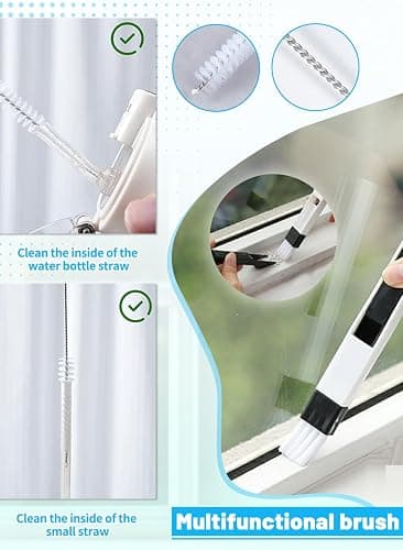 20Pcs Crevice Cleaning Brush Set, Hard Bristle Scrub Brushes for Gaps | Deep Cleaning Window Groove, Cleaning Brush for Sliding Door, Sill, Tile Lines, Shutter, Corner, Sink, Teapot, Bottle thumbnail 7