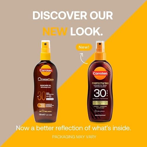 Carroten OmegaCare Tanning Oil SPF 30, 150 ml - Tan Accelerator with Sun Protection - Sun Tan Spray with Omega Fatty Acids - Spray Sunscreen with Carrot and Coconut Oils thumbnail 2