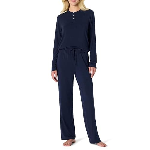Amazon Essentials x Sofia Grainge Women's Long Sleeve Henley Pajama Set - Image 1
