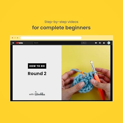The Woobles Beginners Crochet Kit with Easy Peasy Yarn as seen on Shark Tank - with Step-by-Step Video Tutorials - Snoopy thumbnail 8