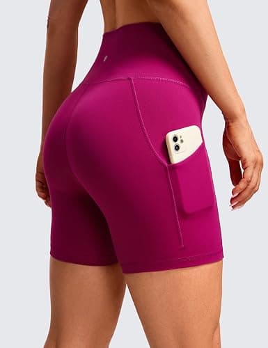 CRZ YOGA Butterluxe Biker Shorts Pockets 5" - High Waisted Volleyball Workout Athletic Yoga Womens thumbnail 2