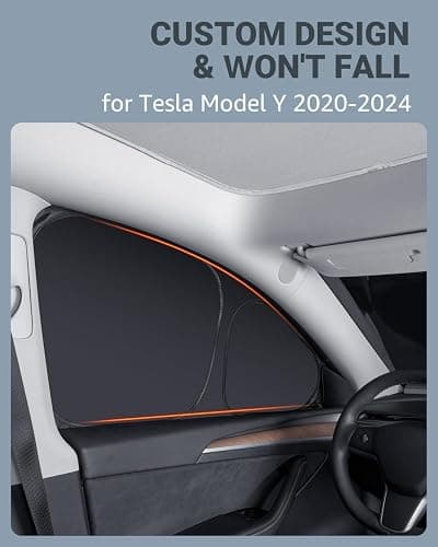 BASENOR 7PCS Tesla Model Y Sunshade Side Windows Rear Windshield Sun Shades Reflective Covers Sunproof UV Rays and Privacy Protection for Model Y 2020-2025 thumbnail 2