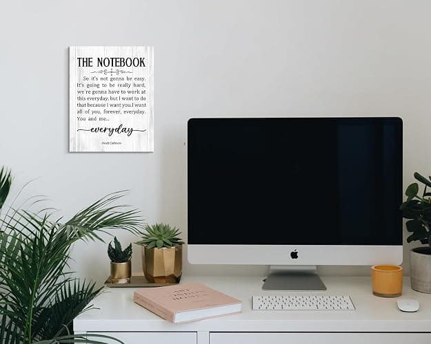 The Notebook Framed Wall Art, Romantic Quote Sign, Inspirational Book Page, Farmhouse Signs for Her or Him, 8 x 10 Inches Ready to Hang thumbnail 4