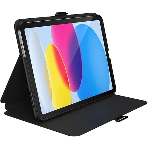 Speck Case for iPad Pro 10th Generation 10.9 Inch - Drop & Camera Protection, Slim Multi Range Stand, Apple Pencil Holder - Black/Black/White thumbnail 6