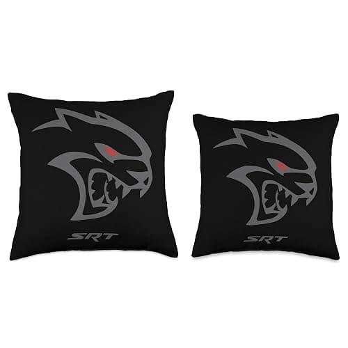 Dodge Hellcat Logo Throw Pillow thumbnail 4