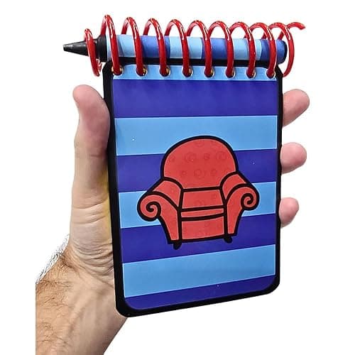 Handy Dandy Blue Striped Notebook - Handcrafted thumbnail 2