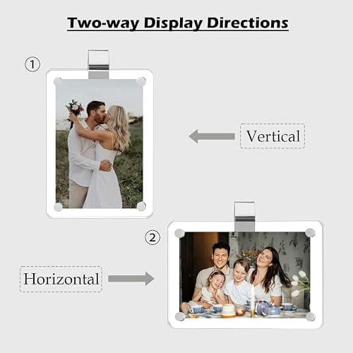 Gift for Boyfriend Husband Girlfriend Car Decorations Interior Picture Holder, Car Visor Photo Clip Magnetic Frame Valentine's Day Personalized Photo Gifts Cute Car Decor Accessories 3.5 x 2.4 inch (1 PC) thumbnail 3