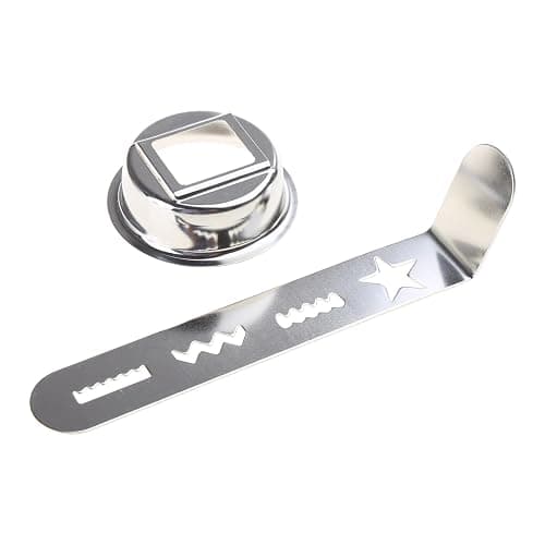 Vacatga Cookie Maker Attachment Pastry Attachment Meat Grinder Attachment Stainless Steel Biscuit Mold Dough Cutters for Cookie White Stainless Steel White Stainless Steel - Image 1