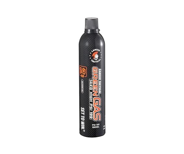 Lancer Tactical 560ml/18.9oz 14kg Powerful Airsoft Green Gas High PSI G-1200 Classic Can (Silicone Oil) - Image 1