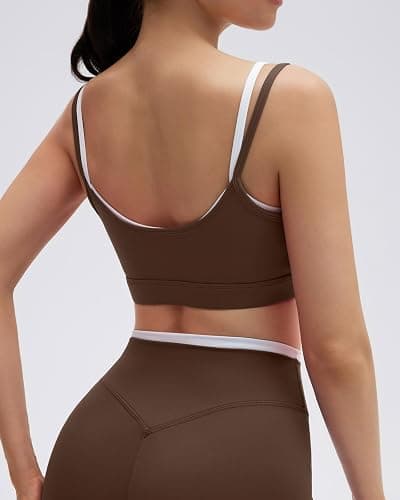 SUUKSESS Women 2 Pieces Workout Sets Padded Spaghetti Straps Camis High Waist Biker Shorts thumbnail 4