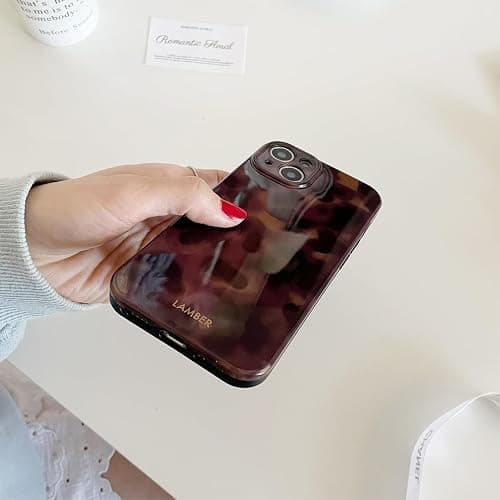XQAGU Cute Phone Case for iPhone 16 Case Amber Leopard Full Camera Protective Slim Shockproof Aesthetic-Brown Amber thumbnail 7