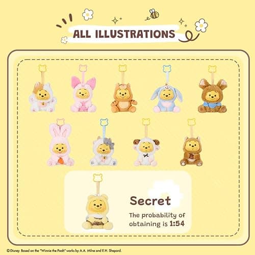 MINISO Disney Winnie The Pooh Collection Beach Vacation Blind Box Figure Vinyl Plush Pendant Model Collectible Toy for Home Decor Holiday Birthday Gifts for Girls and Boys Single Box (Random One) thumbnail 5