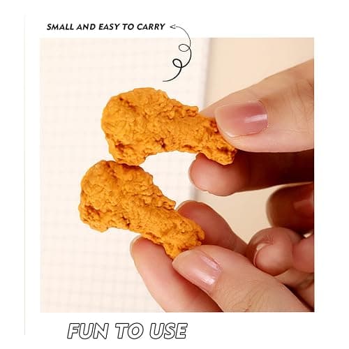 Food Erasers 27 Pack Fried Chicken Desk Pet Erasers for Kids Cute Fun Erasers for Students Bulk Boxed Pencil Erasers for School Supplies Prize Gifts Party Favors - Fried Chicken thumbnail 4