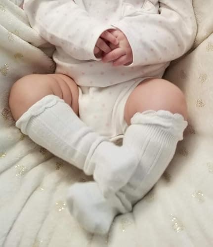 American Trends Baby Knee High Socks - Girls & Boys Newborn to Toddlers - Ruffled Tube Socks thumbnail 5