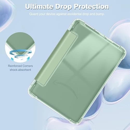 FINTIE Étui pour 6" Kindle (11e Génération, Modèle 2024/2022), Étui Transparent en TPU Souple Housse Veille/Réveil Auto, Vert Agave thumbnail 7