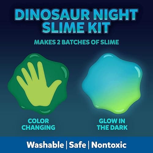 Elmer’s Glue Slime Kit Dinosaur Night Makes Color Changing and Glow in the Dark Slime Includes Liquid Glue and Activator 4 Count thumbnail 4