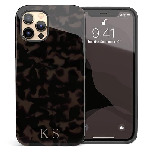 Artisticases Custom Tort Tortoiseshell Initials Name Case, Personalized Name Case, Compatible with iPhone 17 Air, 16 Pro Max, 15 Plus, 14, 13 Mini, 12, 11, X/XS Max, XR, 7/8 - Image 1