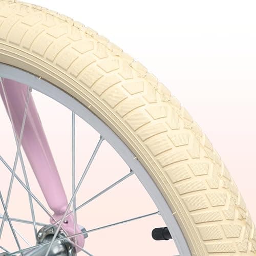 Petimini Girls Bike with Basket for 2-12 Years Old Kids, 12 14 16 18 20 Inch Bicycle with Bell Training Wheels, Multiple Colors - Pink - 20 Inch With Kickstand & Dual Hand Brakes thumbnail 7