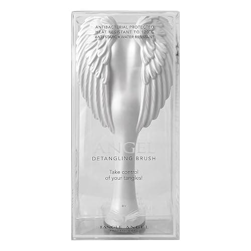 Detangling Hair Brush - Anti Static Angel Wing Hair Brush with Soft & Flexible Bristle for Straight & Wavy Hair - Tangle Angel Hair Detangler Brushes for Blow Drying & Shower - Matt White thumbnail 3