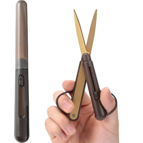 Raymei Fujii SH1003 Scissors Pen Cut Compact Portable Scissors Premium Titanium Coated - Image 1