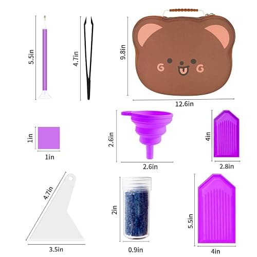 ZORETCO Diamond Painting Storage Containers,60 Slots Diamond Painting Kits,5D Diamond Painting Accessories and Tools for Art Jewelry Bead Rhinestones Organizer thumbnail 5
