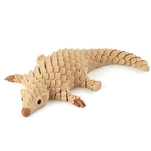 GemmiCho 3D Printed Animals, 6" Articulated Pangolin Toy, 3D Printed Toys, Flexible Animal Figurine Fidget & Desk Decor, Realistic Scaled Pangolin Collectible Gift for Office, Animal Lovers thumbnail 8