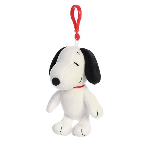Aurora® Adorable Peanuts® Snoopy Clip-On Stuffed Animal - Officially Licensed Toys for All Snoopy Fans - Nostalgic Gift for Adults and Birthday Celebrations - White 4.5 Inches thumbnail 5