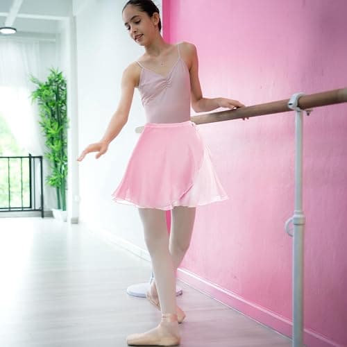 Damen Ballettrock Wickelrock Chiffon Tanz Rock Verstellbare Taille Krawatten Gymnastik Ballettrock thumbnail 6