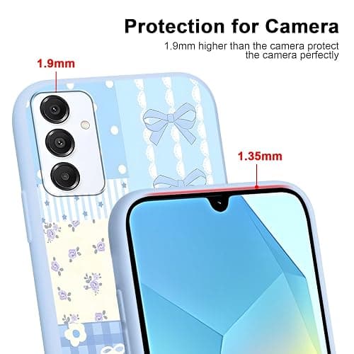 Vulfwela 2 Pack Bowknot Case for Samsung Galaxy A16 5G, Aesthetic Flower Bow Star Checkered Collage Y2K Pattern Design Cute Floral Phone Cover, Soft TPU Protective Shell for Samsung A16 5G 6,7" thumbnail 4