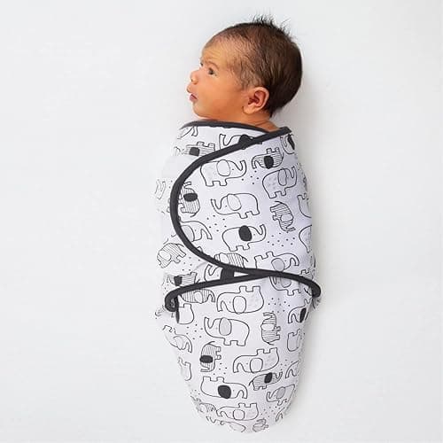 The Peanutshell Swaddle Set for Baby Boys - Camo & Elephant - 3 Pack (Small/Medium | 0-3 Months) thumbnail 5