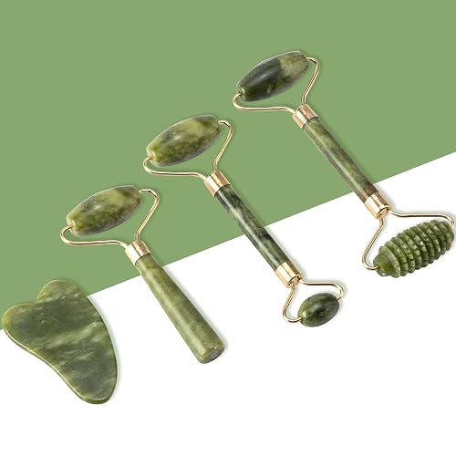 fuvooi Jade Gua Sha Facial Massager Set - 5 in 1 Skin Care Tools with Roller and Massager thumbnail 4