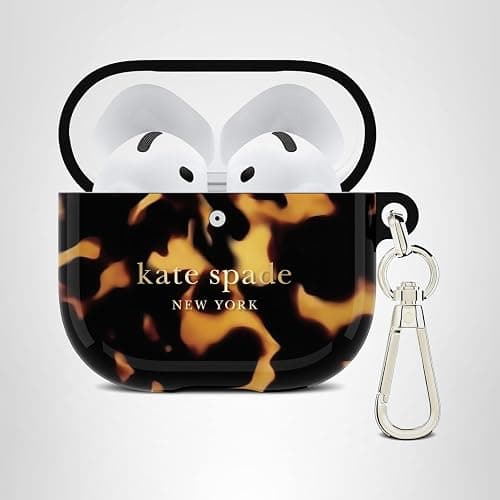 kate spade new york AirPods 4 Protective Case with Keychain Ring - Transparent Tortoise, Compatible with AirPods 4th Generation thumbnail 7