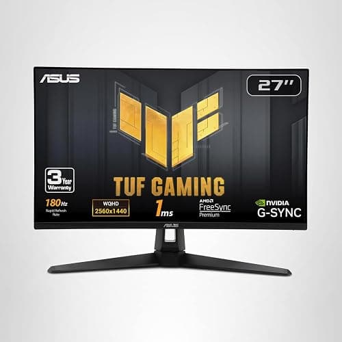 ASUS TUF Gaming 27” 1440P HDR Monitor (VG27AQ3A) – QHD (2560 x 1440), 180Hz, 1ms, Fast IPS, 130% sRGB, Extreme Low Motion Blur Sync, Speakers, Freesync Premium, G-SYNC Compatible, HDMI, DisplayPort thumbnail 13