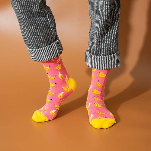 BISOUSOX Funny Socks for Men, Crazy Novelty Mens Dress Socks, Silly Funky Birthday & Father's Day Socks Size 8-12 thumbnail 3
