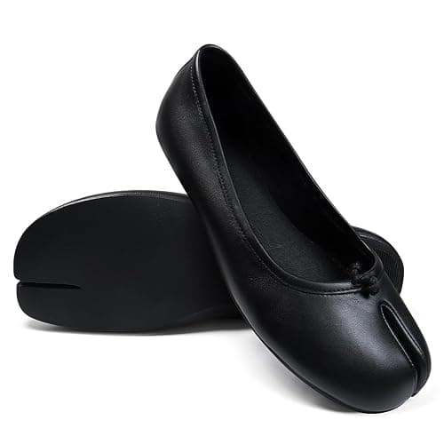 VBDB Tabi Ballet Flats Shoes for Women Rounde Toe Wide Width Split Toe Low Heel Comfortable Flats Shoes thumbnail 7