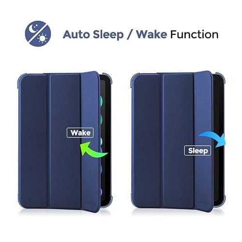 ProCase Smart Case for iPad mini 7 A17 Pro 2024/iPad Mini 6 2021 8.3 Inch iPad mini 7th/6th Gen Case, Hard Back Cover for iPad mini 8.3" 7th Gen A2995/A2996/A2993/6th Gen A2567 A2568 A2569 -Navy thumbnail 8