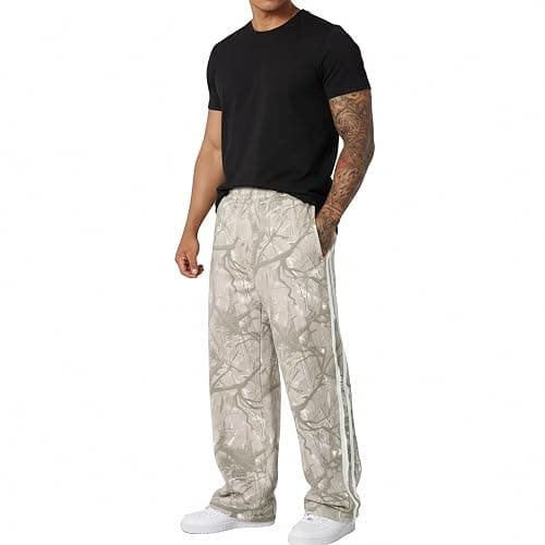 DIOTSR Mens Baggy Pants Athletic Graphic Print Joggers Workout Streetwear Sweatpants with Pockets thumbnail 4